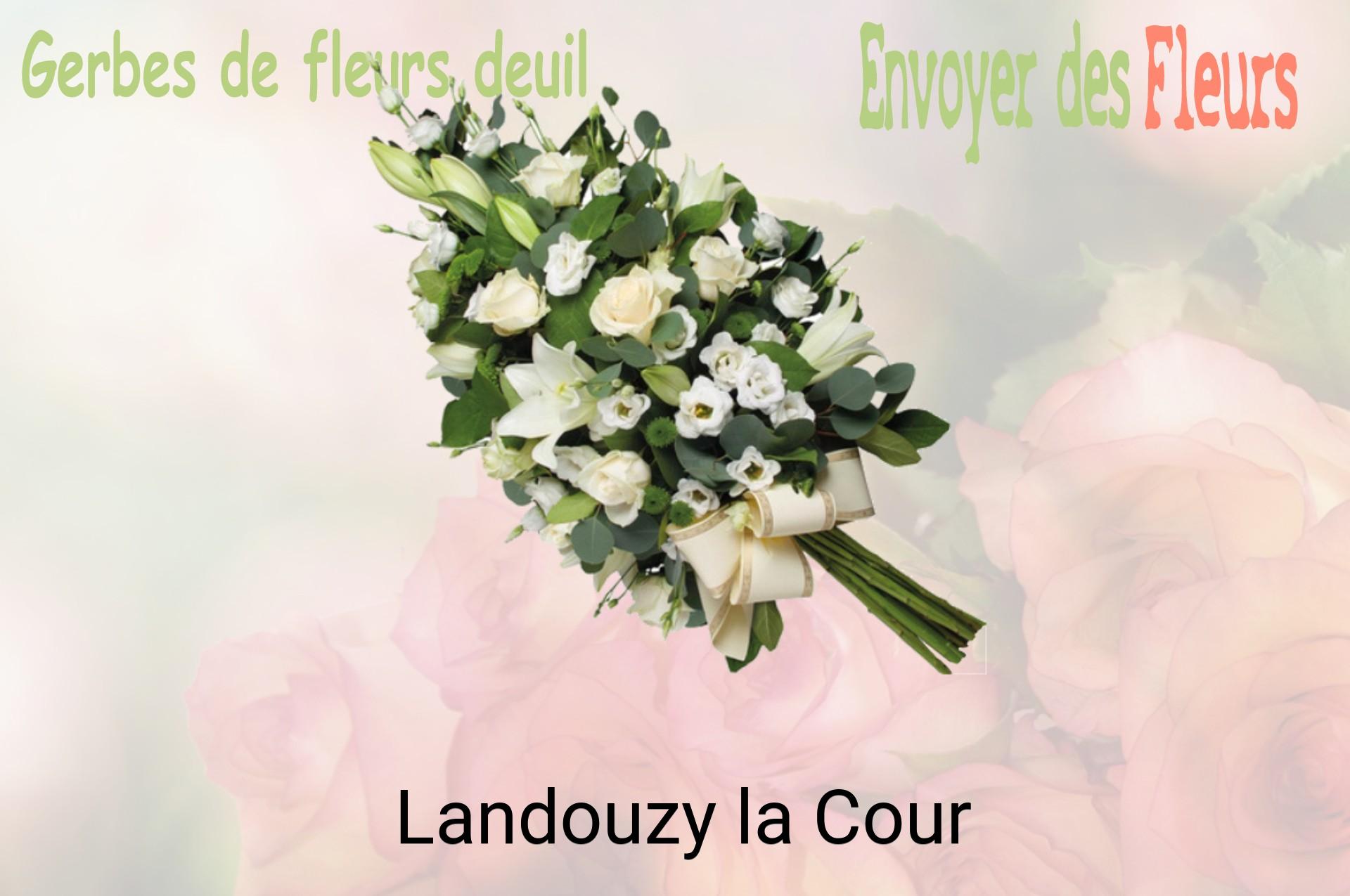 Gerbe de fleurs de deuil livrée à Landouzy-la-Cour